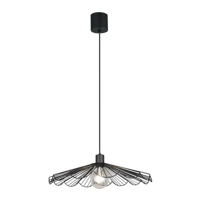 Lustră neagră din metal cu abajur din metal ø 50 cm Margarita – Reality