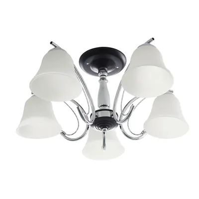 Lustra Karma Crom+Negru+Alb 5xE27 60W
