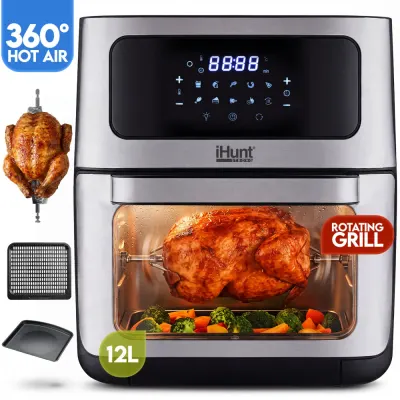 Friteuza cu aer cald si rotisor iHunt Bro Air Fryer 12L Rotary