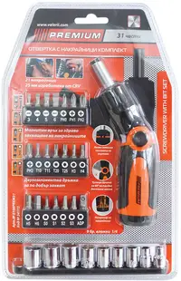 Set de șurubelnițe cu capete Premium - 34115, 31 piese