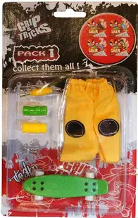 Set jucarii pentru degete Grip&Trick - Penny Board, verde