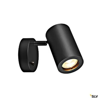 ENOLA_B cu intrerupator,negru,50Wlampa de perete, QPAR51