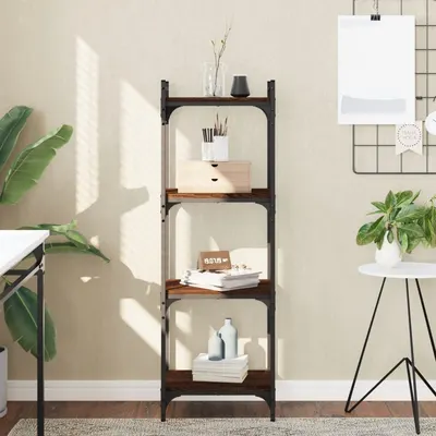 vidaXL Bibliotecă 4 niveluri, stejar maro 40x30x120 cm, lemn prelucrat