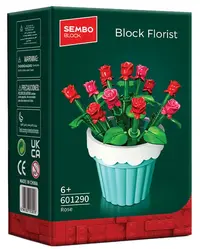 Constructor Sembo Block - Trandafiri în ghiveci, 77 piese
