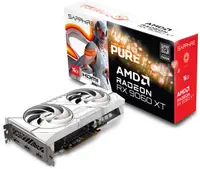 Placă video Sapphire - Radeon RX 9060 XT PURE, 16GB, GDDR6, alb