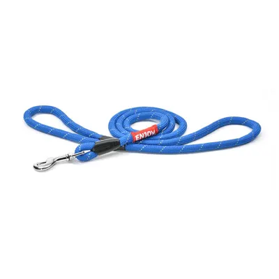 Lesă sport pentru câini: albastră, 170 cm, 1 cm, reflectorizantă