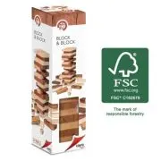 Joc turnul de lemn natural, Block & Block Cayro