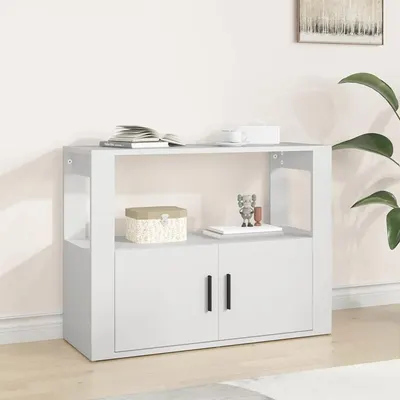 vidaXL Servantă, alb, 80x30x60 cm, lemn prelucrat