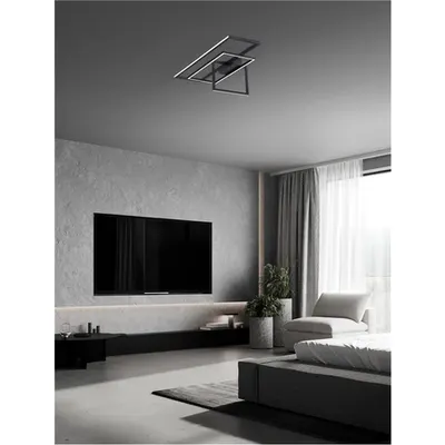 Plafoniera CLEA Nisipiu Negru Aluminiu & Acrylic LED 31W 220-240V 3180Lm 3000K IP20 Triac Dimabil