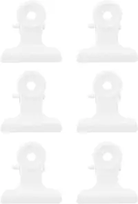 Set 6 clipsuri magnetice- Medium Bulldog Clip-White