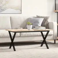 vidaXL Picioare Măsuță de cafea X-Frame 70x30x43 cm Oţel