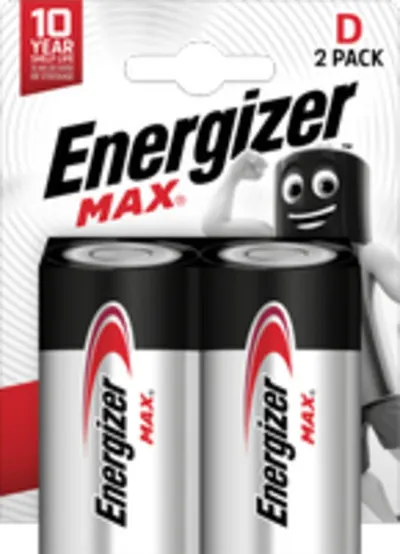 Baterii alcaline Energizer MAX - D/LR20, 2 buc.