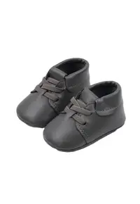 Pantofi Model Stan - Elegant - Piele ecologica - Baieti - Siret - Gri