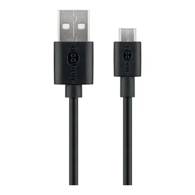 Cablu USB 2.0 A Tata - Micro USB-B Tata, 1m, Goobay