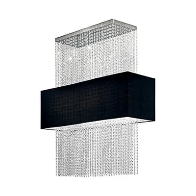 Lustra Phoenix, 5 becuri, dulie E27, L:800 mm, H:300/930 mm, Negru