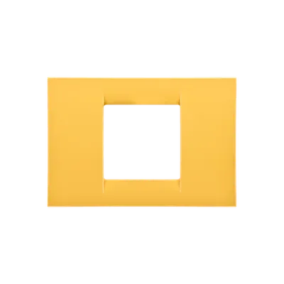 Placa ornament Virna - tehnopolimer gloss finish - 2 module- CORN YELLOW - SYSTEM