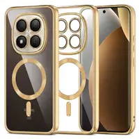 Husa MagSafe pentru Xiaomi Poco M8 Pro / Redmi Note 15 Pro+ 5G, Techsuit, Luxury Crystal, Aurie