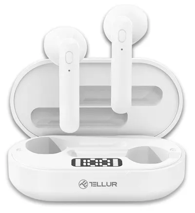Căști wireless Tellur - Flip, TWS, albe