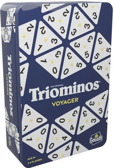 Joc de logică Goliath - Triominos pentru călătorie într-o cutie de metal