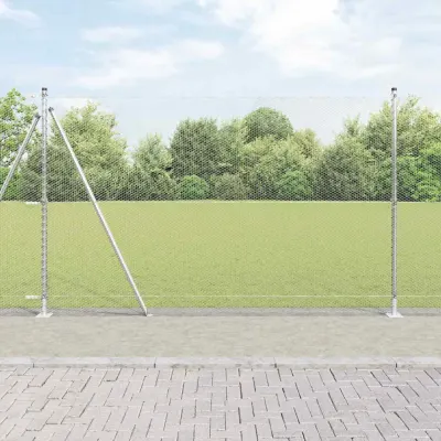 vidaXL Gard hexagonal cu bază din beton 50 x 1,6 m Oțel Galvanizat