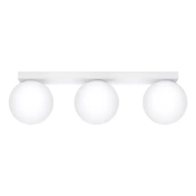 Plafonieră albă cu abajur din sticlă ø 12 cm Umerta – Sollux