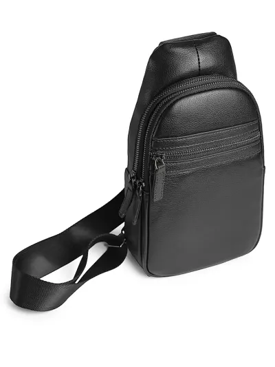 Geanta pentru barbati, 9138, piele naturala, Neagra