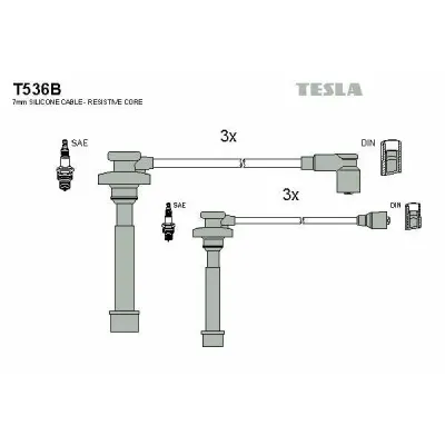 Set cablaj aprindere TESLA T536B