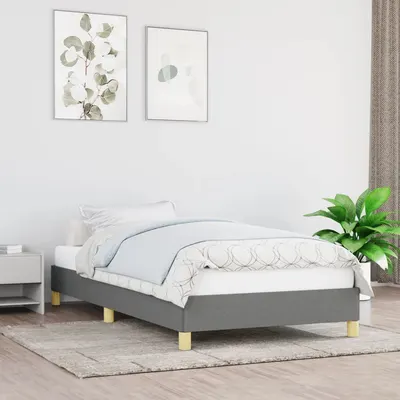 vidaXL Cadru de pat fără saltea, gri închis, 80x200 cm, textil