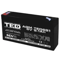 Acumulator AGM VRLA 6V 9,1A F2 TED Battery Expert Holland TED691