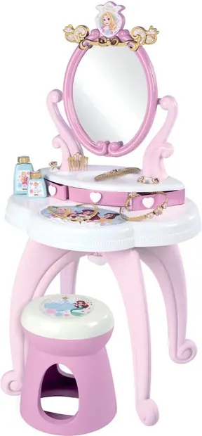 Masă de toaletă pentru copii 2 în 1 Smoby Disney Princess - Coafor