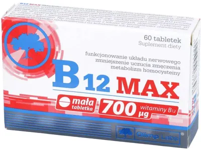 B12 Max, 700 mcg, 60 tablete, Olimp