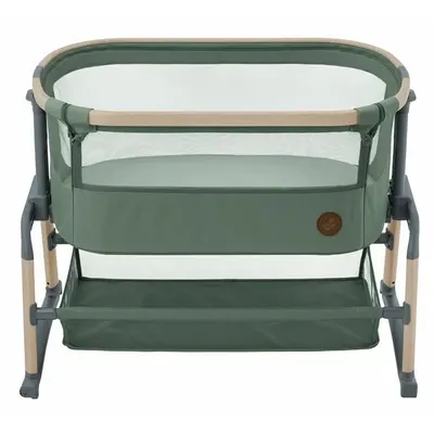 Patut Co-Sleeper Maxi-Cosi Iora Air beyond green eco cu functie leganare, cos depozitare, reglabil pe inaltime, husa detasaila, geanta transport inclusa