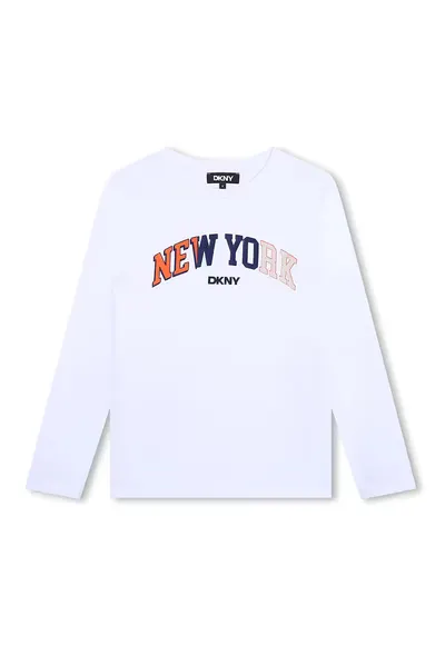 Bluza cu imprimeu text - Alb