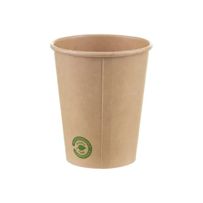Pahare Carton Zero Plastic Kraft 240 ml, 50 Bucati