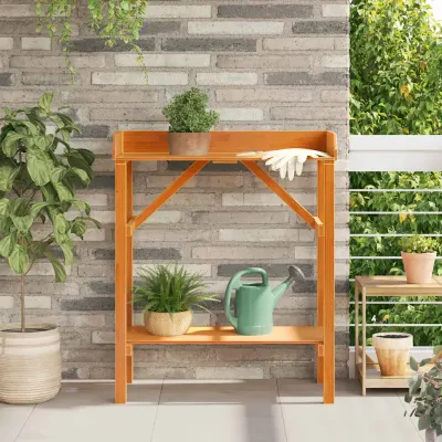 vidaXL Masă pentru ghivece Maro 75 x 40 x 90 cm Lemn de pin masiv
