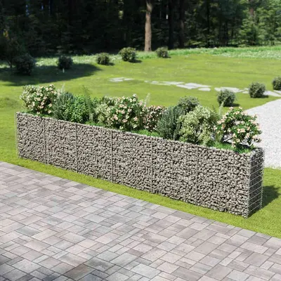 vidaXL Strat înălțat gabion, 540 x 50 x 100 cm, oțel galvanizat