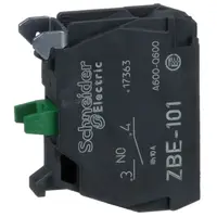 Bloc de contacte simplu pentru cap, diametru 22 de borna cu clema cu surub 1NO Schneider ZBE101