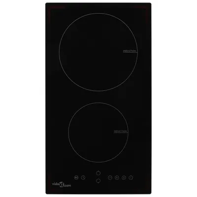 vidaXL Plită cu inducție cu 2 arzătoare, control tactil, sticlă 3500 W