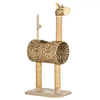 PawHut Copac pentru zgâriat 101 cm, turn pentru pisici în design de girafă, cu peșteră, minge de joacă, stâlpi din iută pentru pisici medii până la 5 kg | Aosom Romania