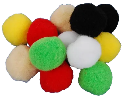 Pompoane Fandy - 40 mm, 12 buc., diferite culori