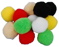 Pompoane Fandy - 40 mm, 12 buc., diferite culori