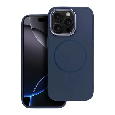 Husa cu Magsafe pentru iPhone 15 Pro Max, Frame Mag Cover, Bleumarin Engros