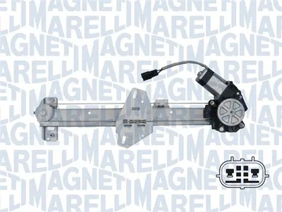 Macara geam Spate Dreapta (electric, cu motor, numar usi: 4) potrivit HONDA CR-V III 06.06