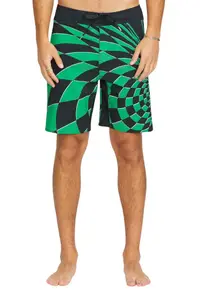 Pantaloni scurti de baie cu snur de ajustare in talie si model colorblock