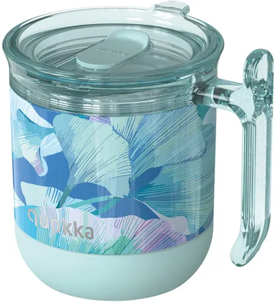 Cană termică Quokka Wave - Ginkgo Leaves, 260 ml