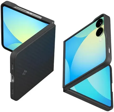 Husă Spigen - AirSkin Aramid, Galaxy Z Flip7, negru