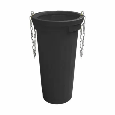 RS Tub standard pentru evacuare deseuri, TEKCNOPLAST (NEGRU)