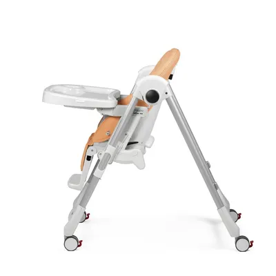 Scaun de masa Peg Perego 2 in 1 Prima Pappa Zero Follow Me Peach Portocaliu