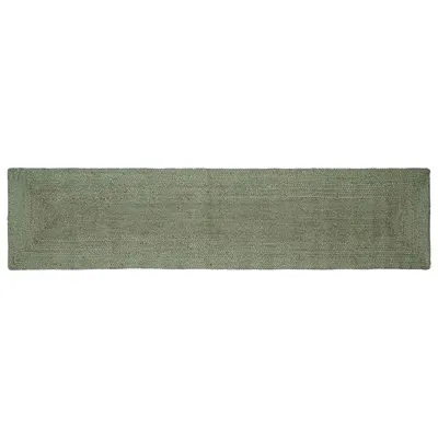 vidaXL Covor de zonă Verde măsliniu 60 x 200 cm Iută