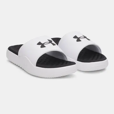 UA Ignite Pro 8 Fixed Strap Papuci Under Armour Alb